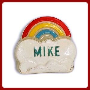 Vintage Mike Rainbow Lamp Lucite Night Light 80s Retro‎ Personalized Kids Room